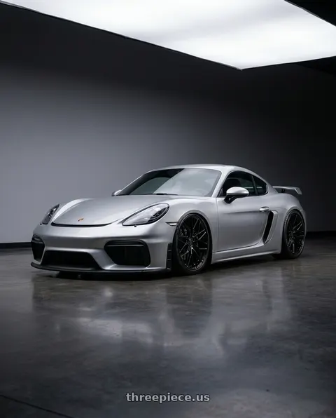 2023 Porsche 718 Cayman GT4 with Avant Garde Wheels M520R 5X112 19x9.5 +40 Gloss Black wheels
