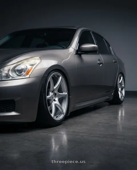 2007 INFINITI G35 with Kansei K11S Tandem 5x114.3 18x8.5 35 Hyper Silver wheels