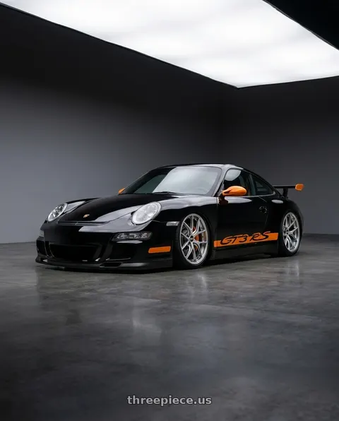 2007 Porsche 911 GT3 RS with BBS RI-S 5x112 20x10.0+38 Diamond Silver wheels