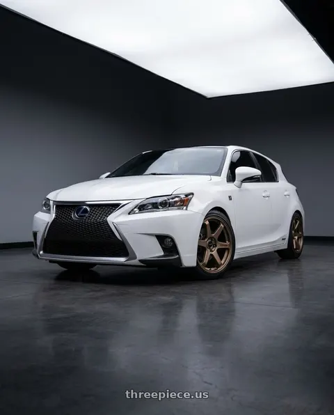 2015 Lexus CT200h F Sport with Enkei T6R 5x100 18x8+45 Matte Bronze wheels