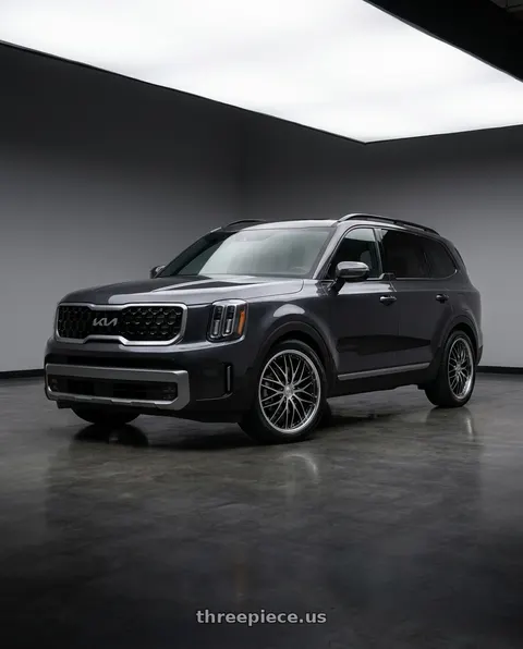 2025 Kia Telluride SX Prestige with MRR GT1 5x114.3 20x8.5  +35 Black Machine Lip wheels