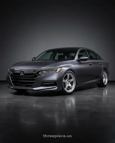 2019 Honda Accord LX with Gram Lights 57CR 5x114.3 18x9.5+22 Grace Silver wheels