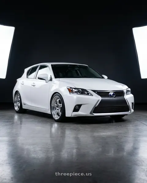 2016 Lexus CT200h with Work Meister S1 3P 5x100 18x8+35 A Disk Silver wheels