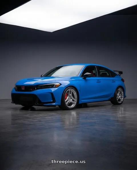 2024 Honda Civic with Motegi KOJIN 5x120 18x9.5 +38 Polished wheels
