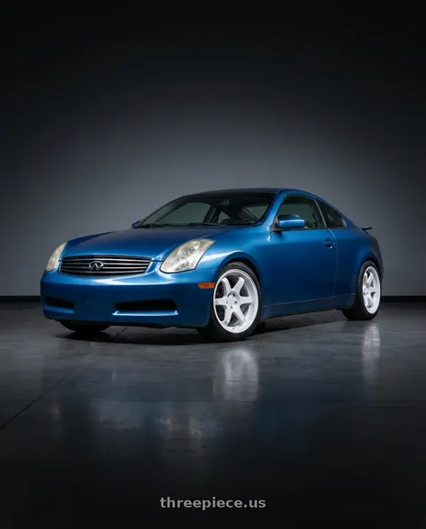 2003 INFINITI G35 with 9six9 SIX-1 5x114.3 17X9 +35 Competition White wheels