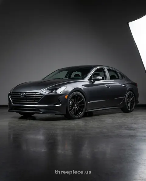 2021 Hyundai Sonata SE with Konig Oversteer 5x114.3 19x8.5+30 Gloss Black wheels