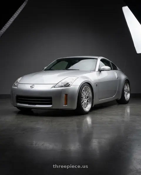 2009 Nissan 350Z with ESR Wheels SR SERIES SR01 5x114.3 19x8.5 +30 Hyper Silver wheels