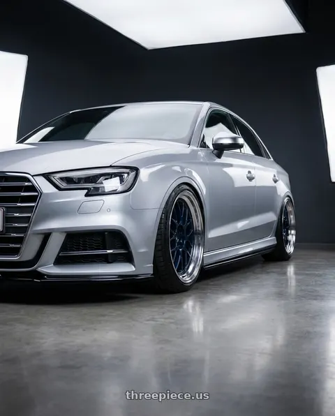 2017 Audi S3 with Volk Racing 21A 5x112 18x10.5 +30 MAG BLUE / DC wheels