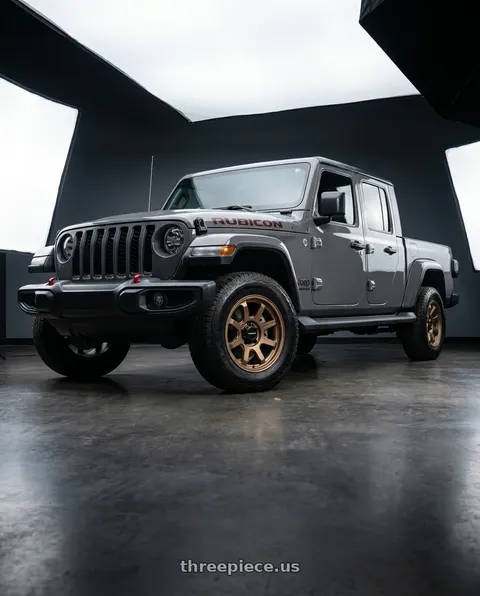 2021 Jeep Gladiator Sport with Vision Off-Road 351 Flow 5x127 17x8+30 Bronze wheels