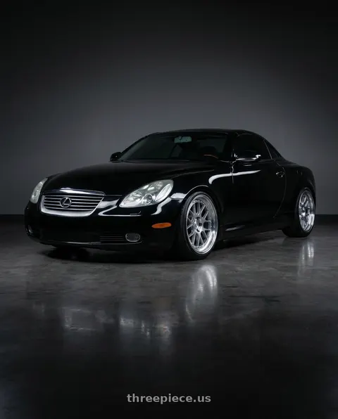 2005 Lexus SC430 with Aodhan DS06 5x114.3 18x9.5+30 Silver w/Machined Face wheels