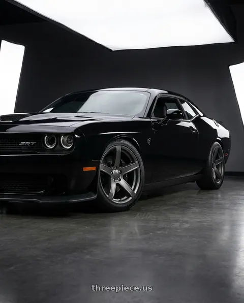 2016 Dodge Challenger with OE Wheels DG22 5x115 20x9.5+18 Satin Gunmetal wheels