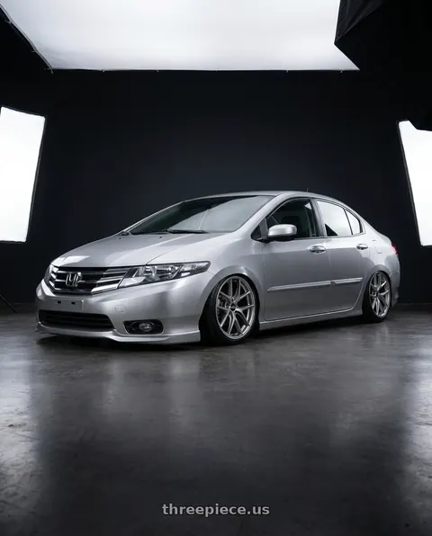 2015 Honda city with BBS CI-R 5x120 19x9.5 +40 Platinum Silver Polished Rim Protector wheels