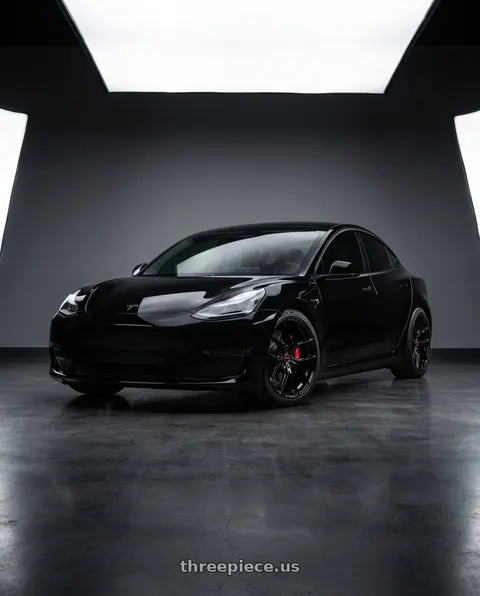 2019 Tesla Model 3 Performance with Vossen HF-5 19x9.5 / 5x114.3 / ET40 / Deep Face / 73.1 - Gloss Black Wheel - HF5-9N63 wheels
