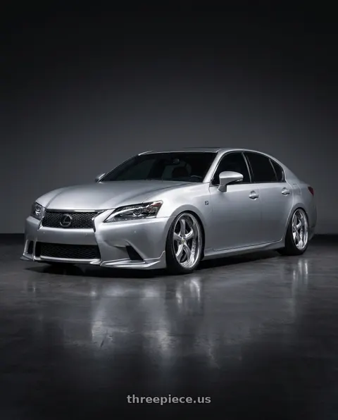 2015 Lexus GS350 with Work Wheels VS-KF 5x114.3 20x11.5-3 Light Grey Silver L Disk FULL REVERSE wheels
