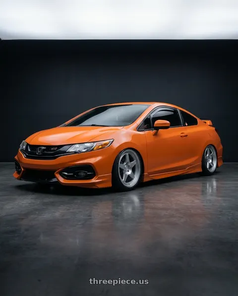 2015 Honda Civic with Motegi MR137 5X112 18X8.5 +35 HYPER SILVER wheels