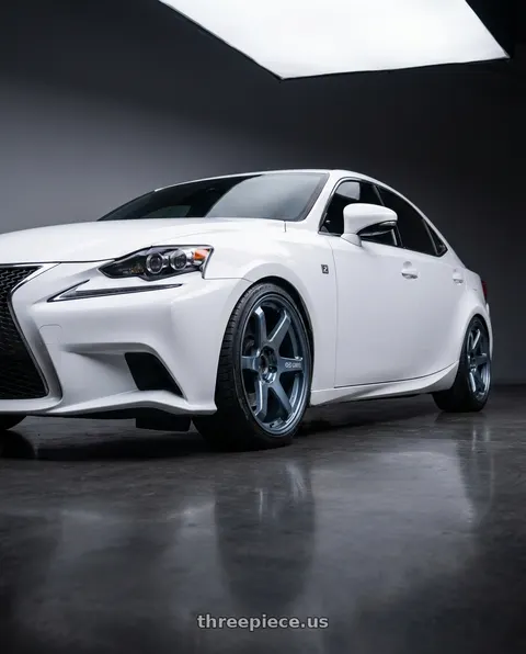 2016 Lexus IS350 with Enkei T6R 5x114.3 18x9.5+38 Misty Blue wheels