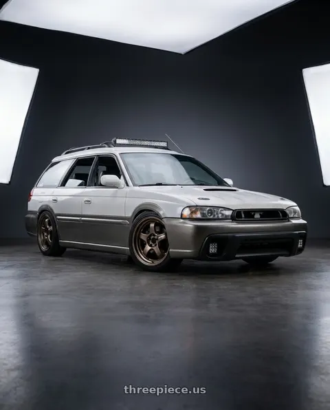 1998 Subaru Legacy with Work Meister S1R 5x100 16x6+45 A Disk Ashdot Titanium wheels