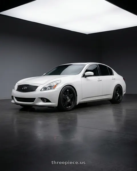 2013 INFINITI G37 with fifteen52 CHICANE 5x114.3 / 5x120 19x8.5 +35 ASPHALT BLACK (SATIN BLACK) wheels