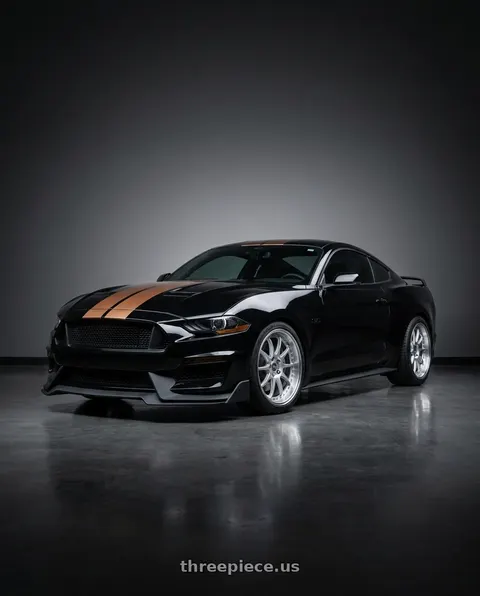 2022 Ford Mustang GT with ESR Wheels CS SERIES CS12 5x100 18x8.5 +30 Hyper Silver wheels