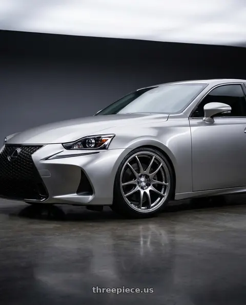 2020 Lexus IS300 with Work Emotion Cr Kiwami 4x100 15x5 +45 Gt Silver wheels