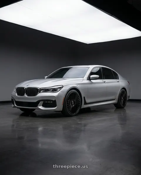2016 BMW 750i xDrive with DOLCE LUXURY TRENTO 6x135/6x139.7 22x9.5 +18 Glossy Black wheels
