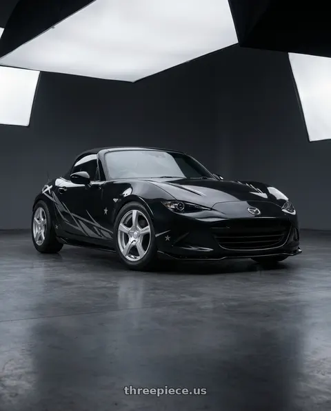 2025 Mazda MX-5 Miata with TOUREN TR9 3190 4x100/4x114.3 16x7 +42 GLOSS HYPER SILVER wheels