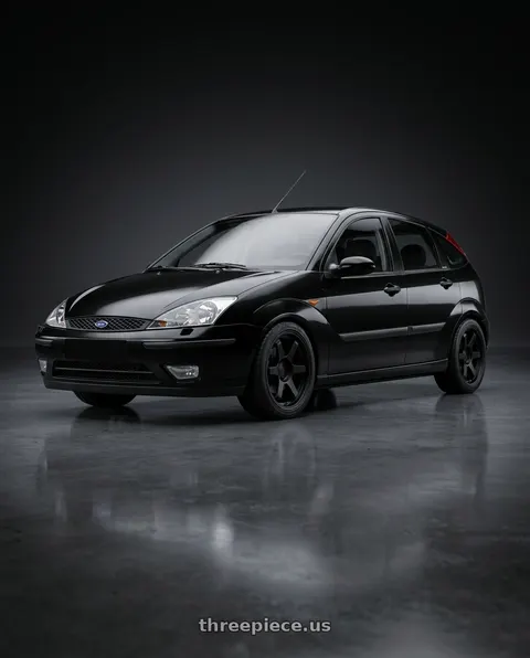 2004 Ford Focus with 9six9 SIX-1 5x114.3 17X8 +35 Matte Black wheels