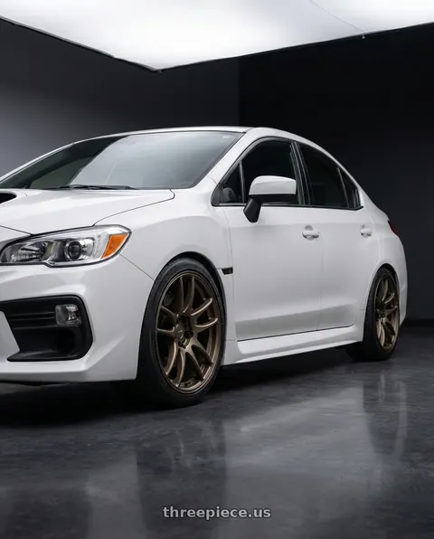 2021 Subaru WRX with Work Emotion Cr Kiwami 5x114.3 18x9.5 +38 Matte Bronze wheels