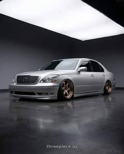 2006 Lexus LS430 with Volk Racing TE37V SPEC-SR 5x114.3 18x10.5-25 Shining Bronze Metal / FDMC wheels