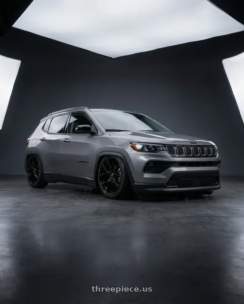 2025 Jeep Compass with Vors TR88 5x110 18x8.5 +35 Gloss Black wheels