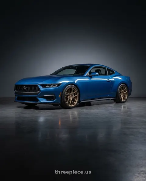 2024 Ford Mustang with Rohana RFX19 5x114.3 20x11 +48 Machine Bronze wheels
