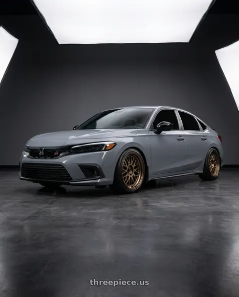 2026 Honda Civic Si with Volk Racing 21A 5x114.3 18x9.5 +0 BRONZE wheels