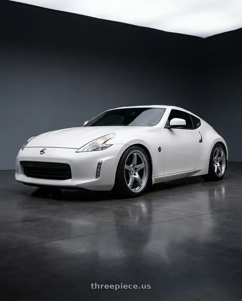 2017 Nissan 370Z with Gram Lights 57CR 5x114.3 19x9.5 +25 GRACE SILVER wheels