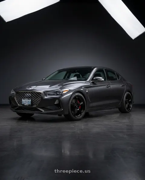 2019 Genesis G70 with Enkei TS-5 5x114.3 17x8+40 Gloss Black wheels