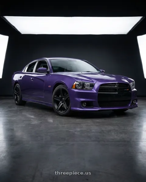 2014 Dodge Charger SRT8 with Performance Replicas PR186 5X115 20X9 +20 MATTE BLACK wheels