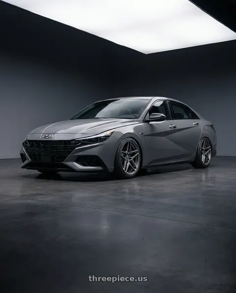 2021 Hyundai Elantra N Line with Kansei K15G Astro 5X120 18x9 22 Gunmetal wheels