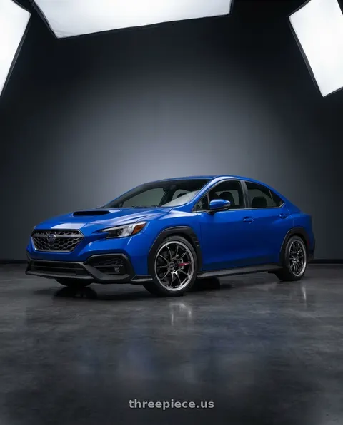 2024 Subaru WRX TR with Work Emotion Zr10 5x100 18x9.5 +12 Glim Black Diamond Rim cut wheels