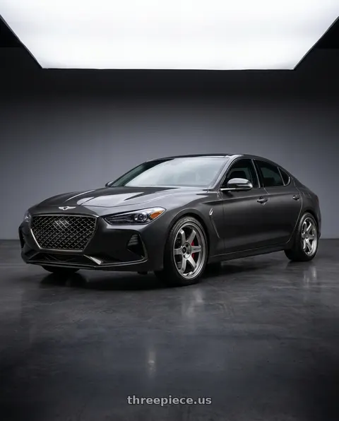 2019 Genesis G70 with Volk Racing TE37 ULTRA LARGE PCD 6x139.7 20x9.5+0 Diamond Silver wheels