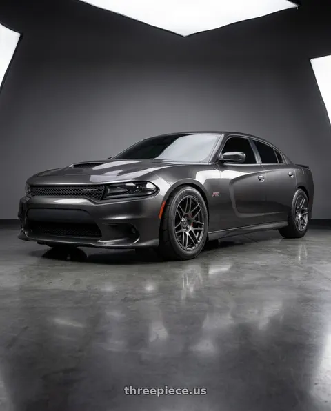 2016 Dodge Charger R/T with Forgestar F14 Drag 5x120 17x10 +44 Gloss Anthracite wheels