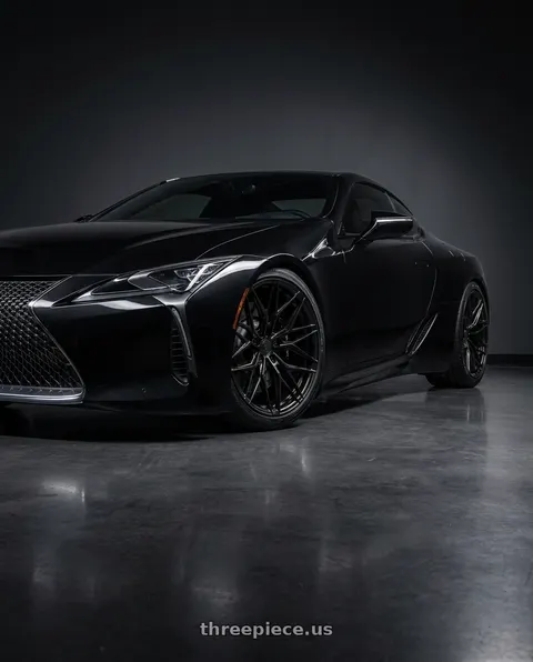 2018 Lexus LC500 with Rohana RFX17 5x120 21x9 +30 Gloss Black wheels