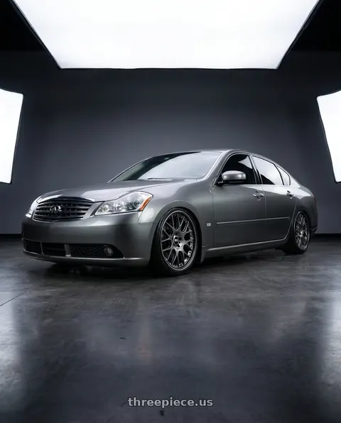 2006 INFINITI M45 with BBS CH-RII 5x120 21x9 +28 Satin Platinum Center Black Lip SS Rim Prot wheels