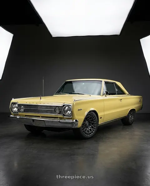 1967 Plymouth GTX with Vision Street-Designs 349 Savage 5x114.3 15x7+15 Satin Black wheels