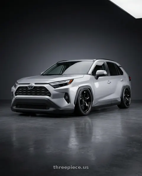 2024 Toyota RAV4 with WedsSport RN-05M 5x112 19x10.0+40 Gloss Black wheels