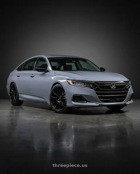 2021 Honda Accord EX-L with Vors TR4 5x114.3 18x8.5  +35 Gloss Black wheels