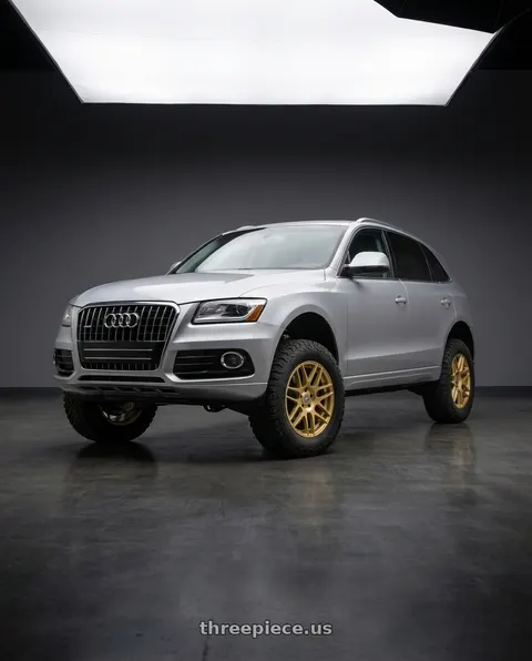 2014 Audi Q5 with Forgestar F14C 5x112 18x8.5 +38 Gold wheels