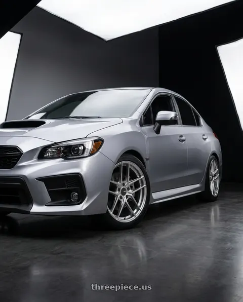 2018 Subaru WRX with Enkei TY-5 5x100 18x9.5+45 Hyper Silver wheels
