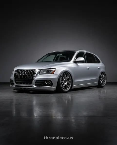 2014 Audi Q5 with BBS CH-R 5x112 20x10.5 +25 Satin Titanium Polished Rim Protector wheels