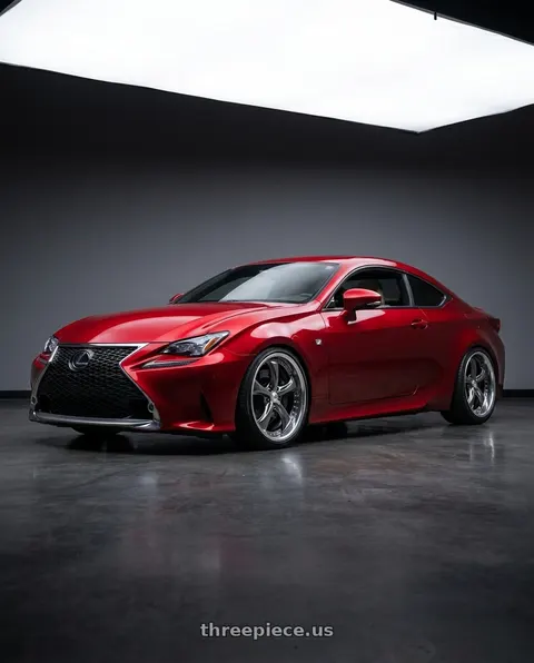 2017 Lexus RC350 F Sport with Work Wheels VS-KF 5x98 19x9-4 Brilliant Silver Black O Disk FULL REVERSE wheels