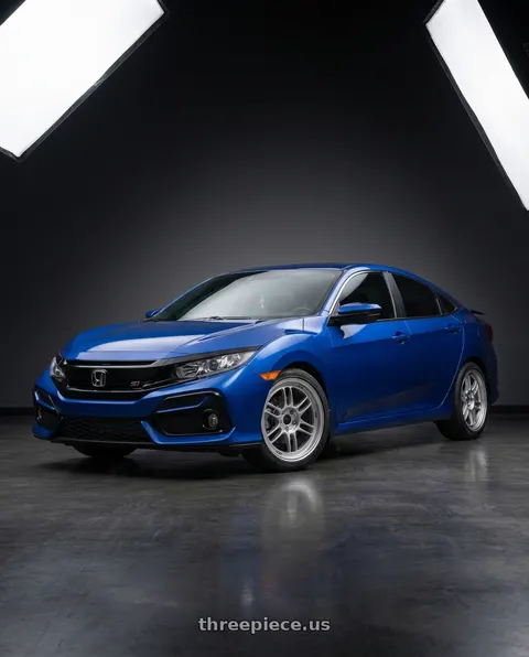 2019 Honda Civic Si with Enkei RPF1 5x114.3 18x8.5+40 Silver wheels
