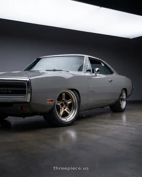 1970 Dodge Charger with Volk Racing 21C SPEC-SR 5x114.3 18x9.5 +20 SHINING BRONZE METAL wheels